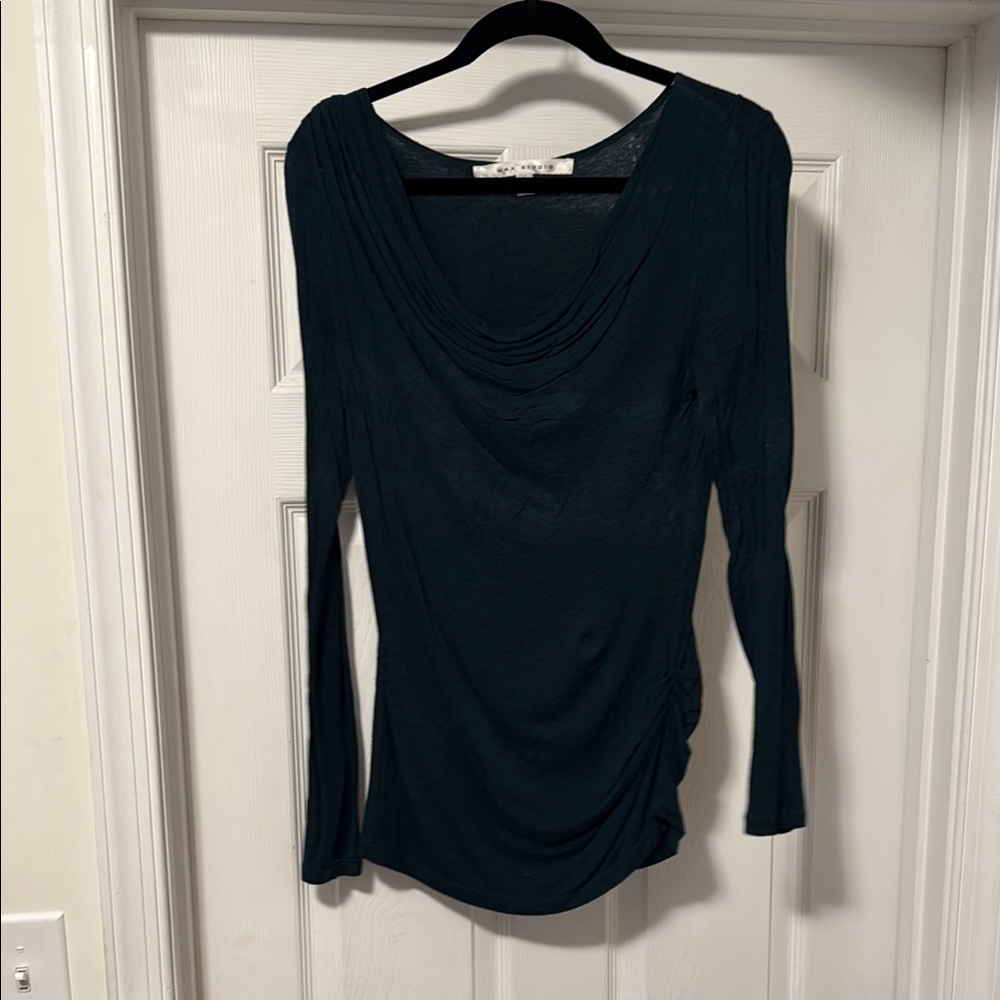 Elegant Dark Green Long Sleeve Top